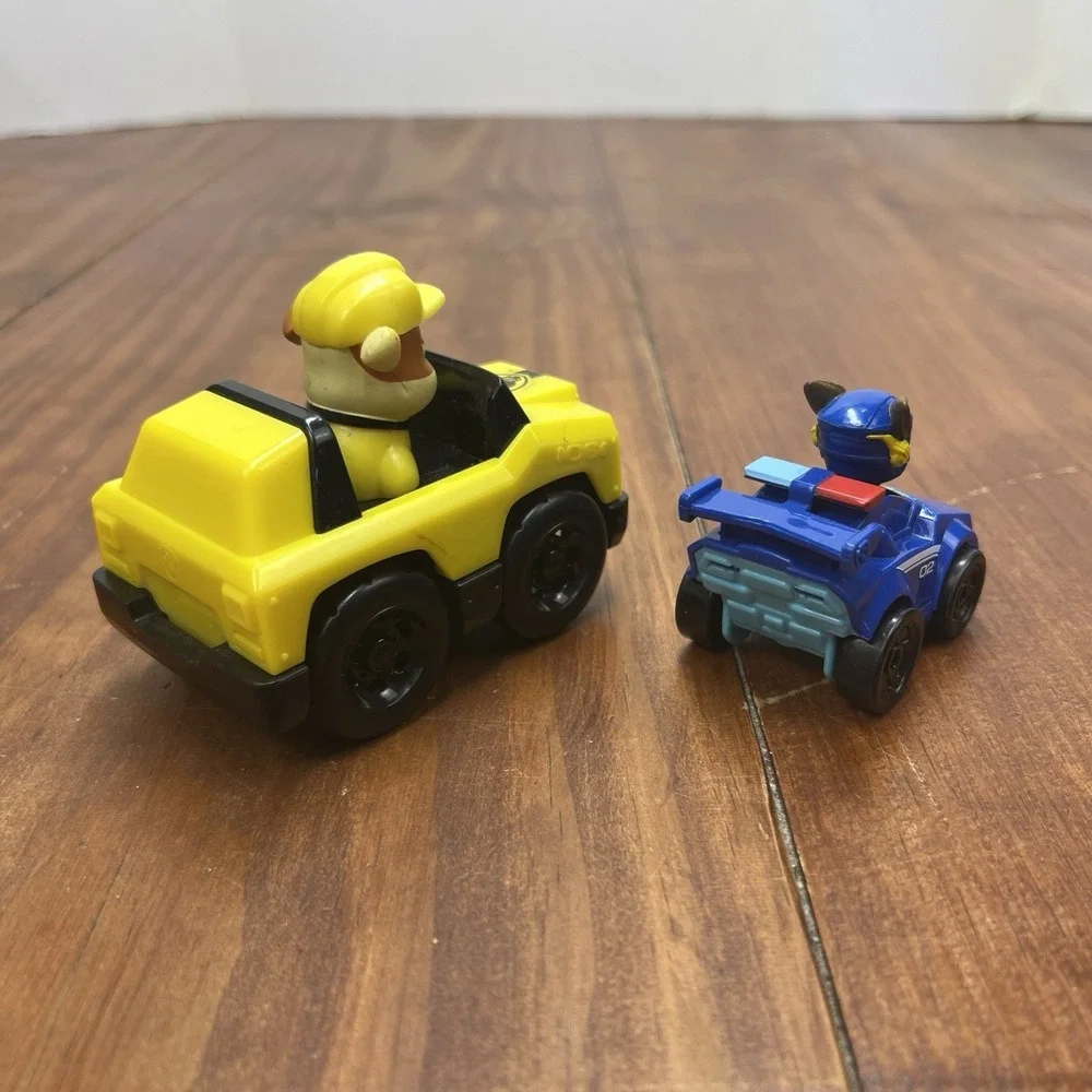 PAW Patrol Rubble Construction Truck & Mighty Pups Chase Mini Vehicle Lot